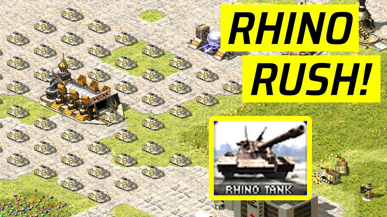 Red Alert 2 | The Rhino Rush | (5 vs 1 + Superweapons)