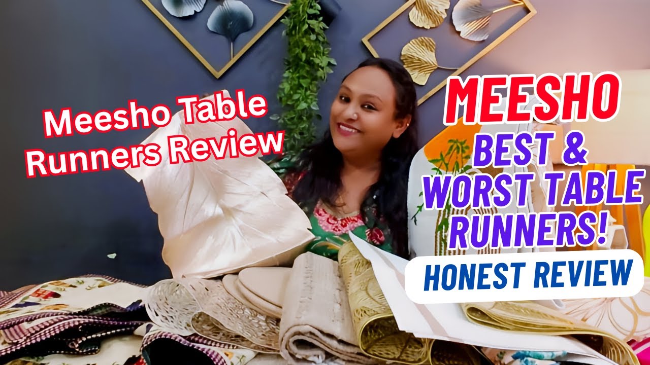 Ye Table Runner Itna Beautiful? | Meesho Home Decor Haul 💛 Best & Worst Table Runners! Honest Review
