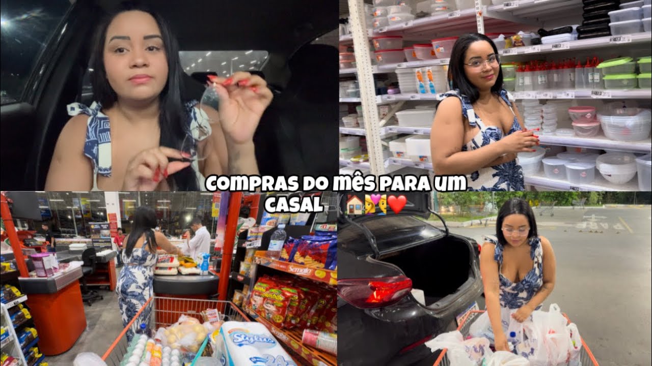 COMPRA DO MÊS PARA UM CASAL🛒🏠❤️total🟰750R$
