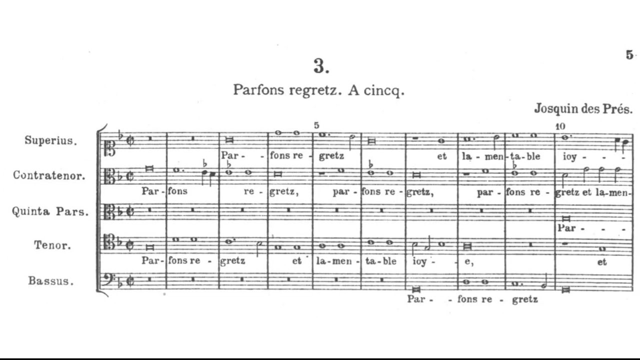Josquin Desprez - Parfons regretz | Graindelavoix | Chanson bourguignonne