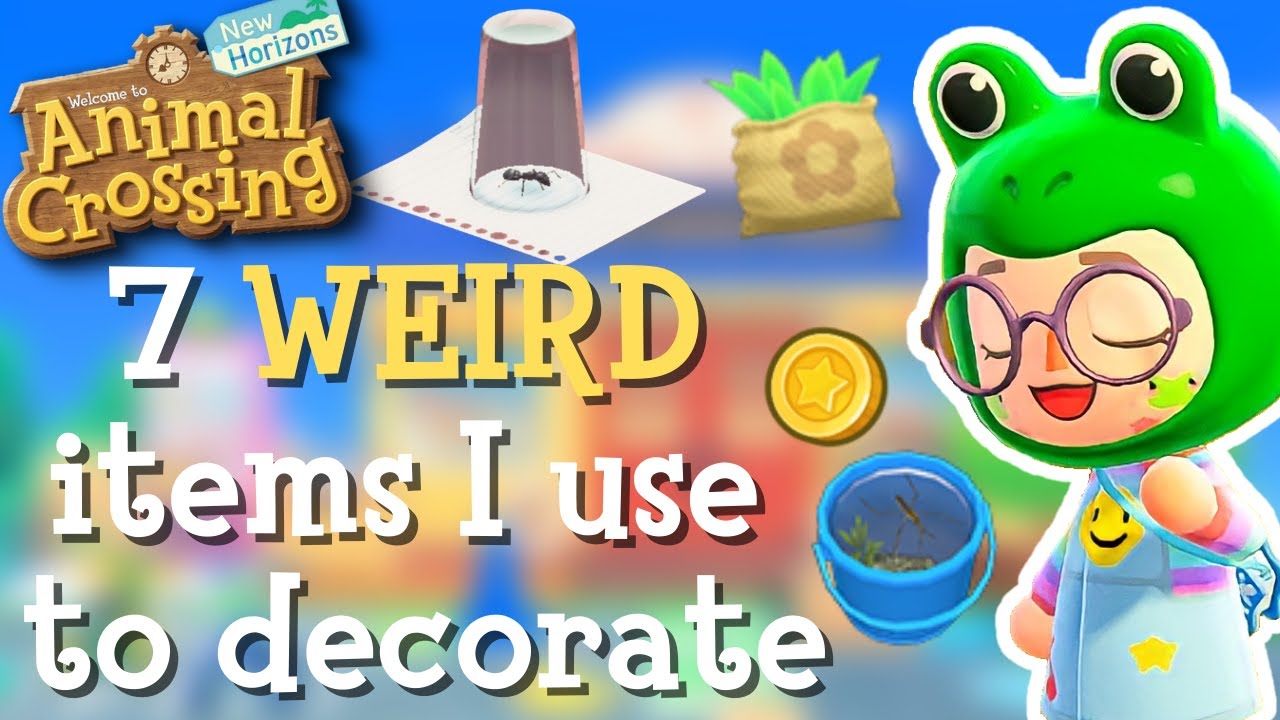 7 WEIRD items I use to decorate my island! Animal Crossing: New Horizons
