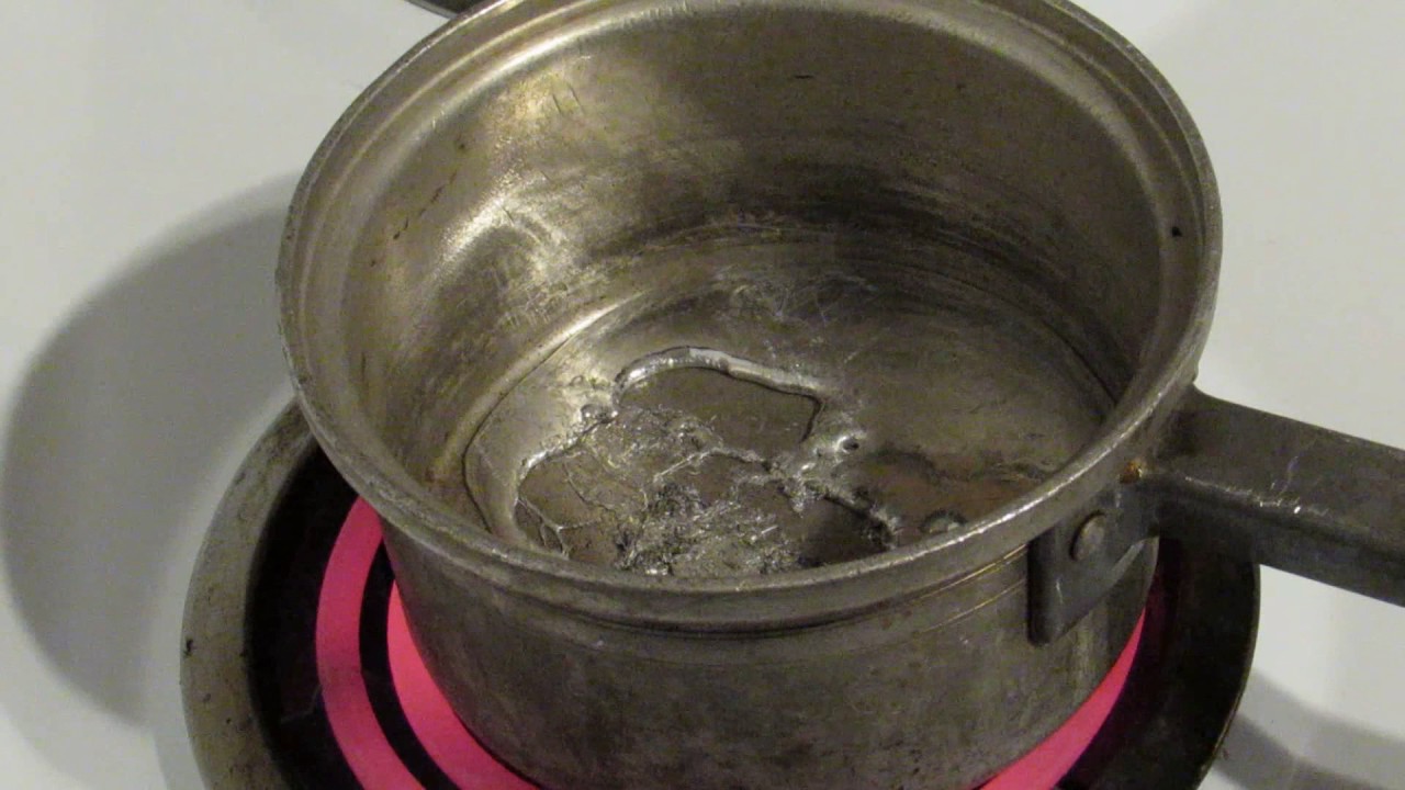 Melting tin on my stove top
