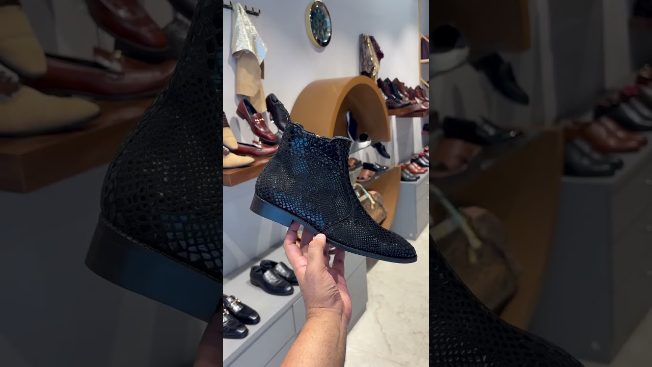 Snake leather boots