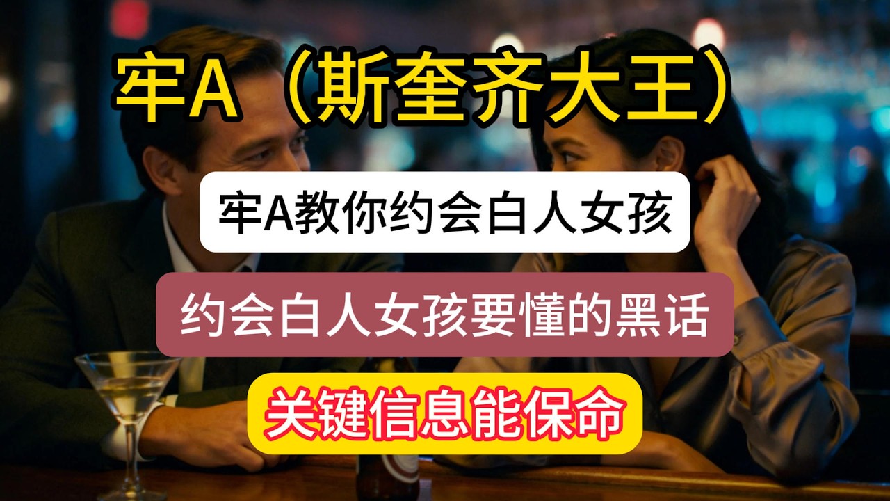 【牢A】教你约会白人女孩，约会白人女孩要懂的黑话，关键信息能保命！