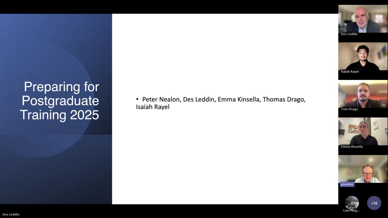 Preparing for Postgraduate Training - Webinar