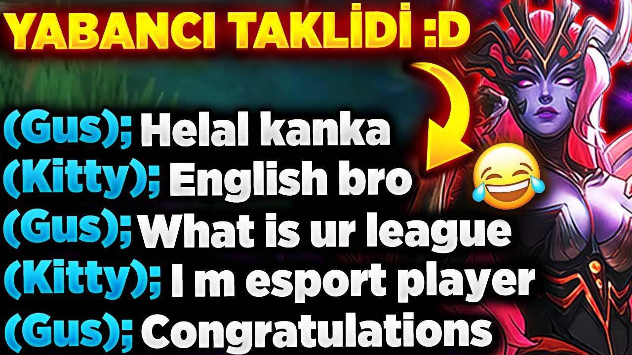 YABANCI TAKLİDİ YAPIP E SPORCUYUM DEDİM İNANDILAR! - Mobile Legends