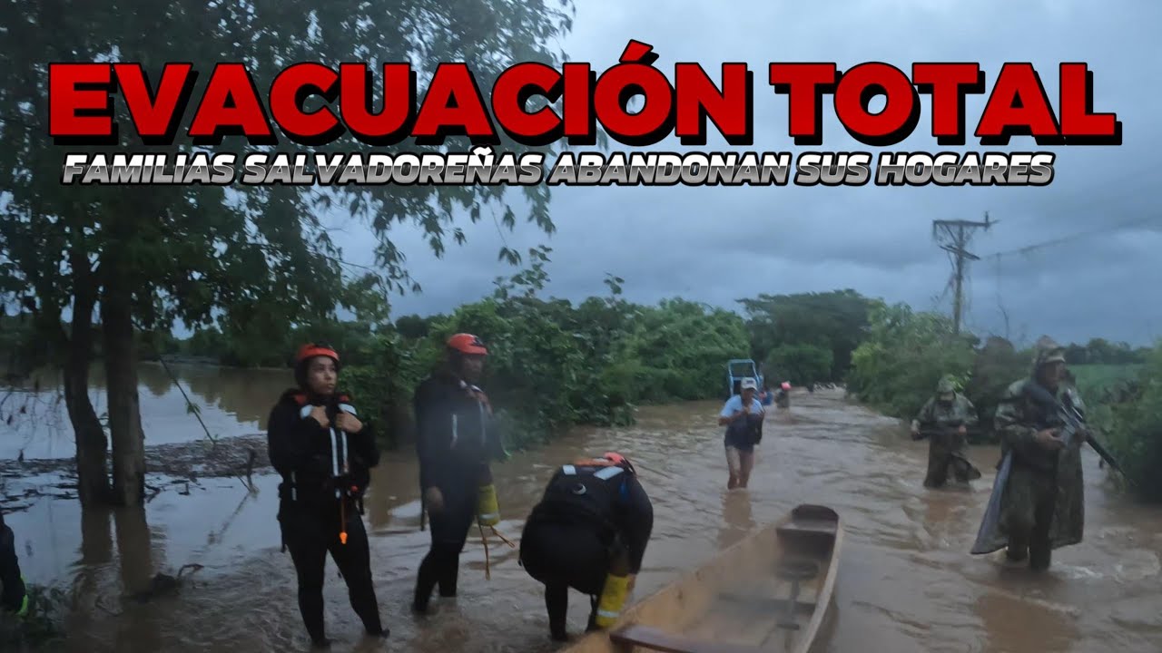 La furia del Río Paz, El Salvador; hizo que muchas casas quedaran Inundadas