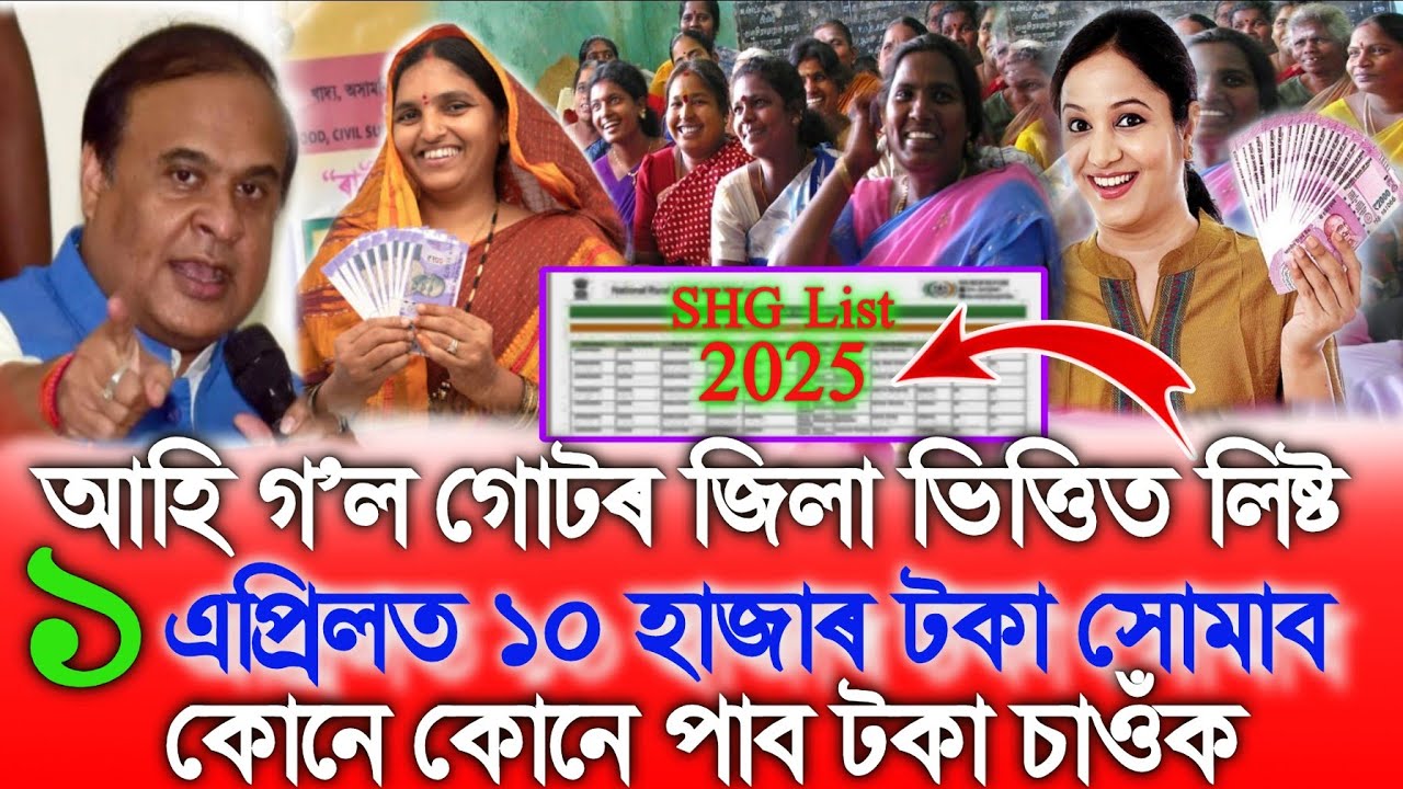 Self Help Group District Wise List 2025, SHG New List Download 2025, Assamese Top News, SHG News
