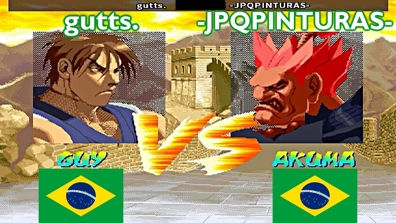 Street Fighter Alpha - gutts. vs -JPQPINTURAS-