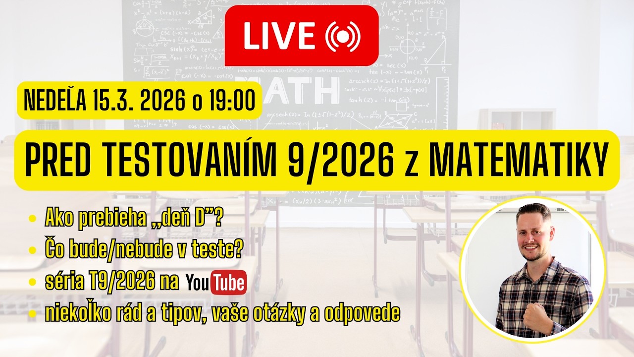 🔴 LIVESTREAM - PRED TESTOVANÍM 9/2026