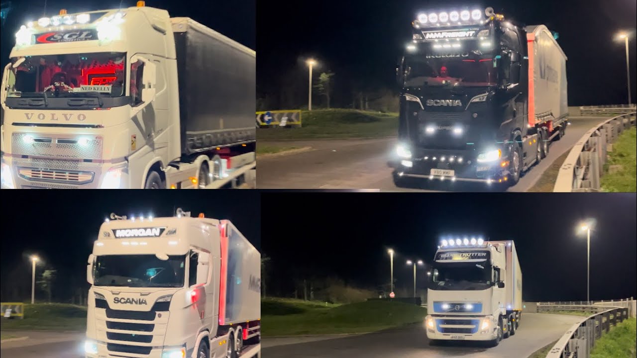 Irish trucks off the 12AM Dublin to Holyhead ferry’s