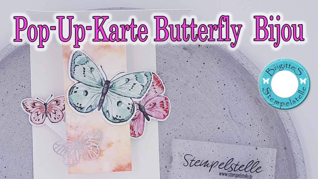 Pop Up Karte Butterfly Bijou #stampinup