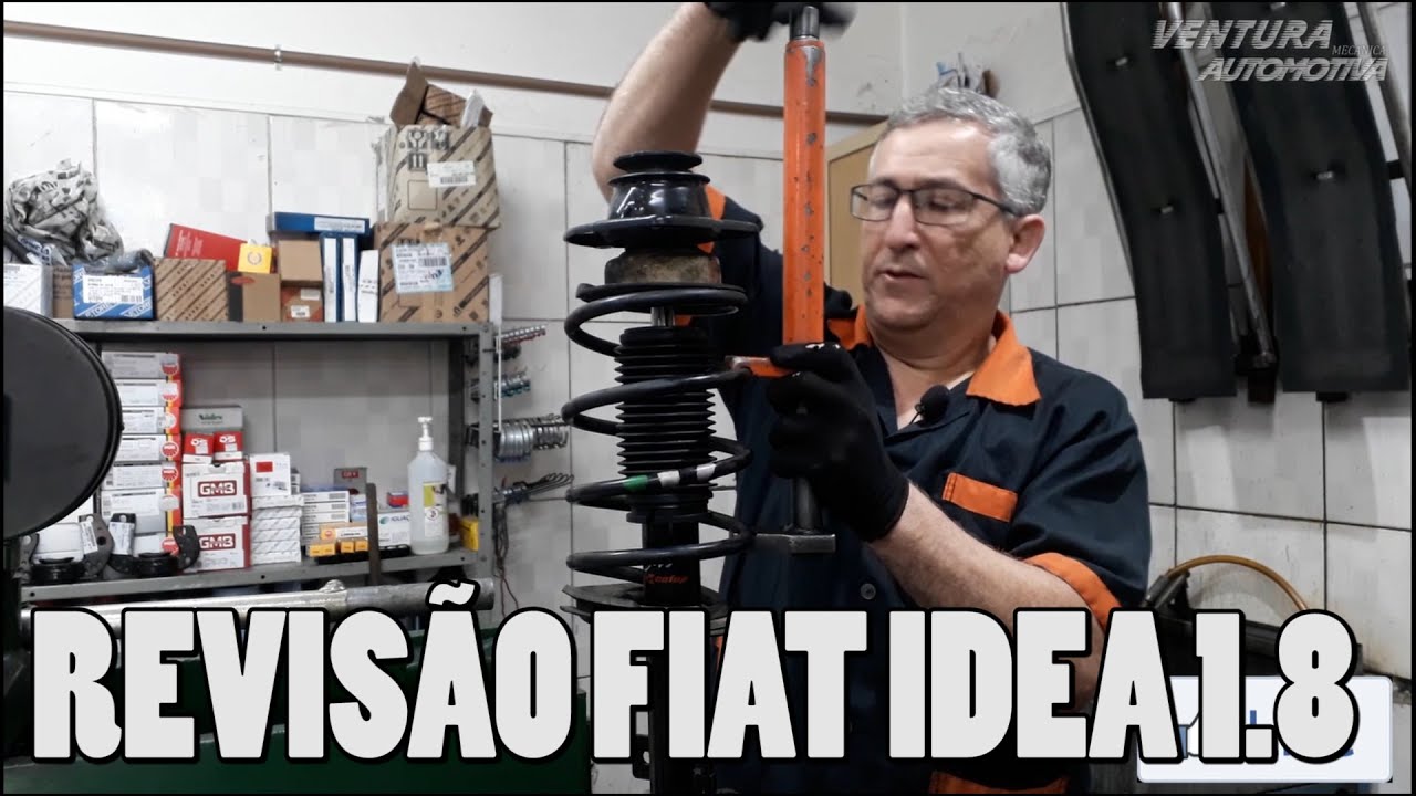Revisão Fiat Idea 1.8 | Dica de montagem amortecedor dianteiro / descarbonização de motor