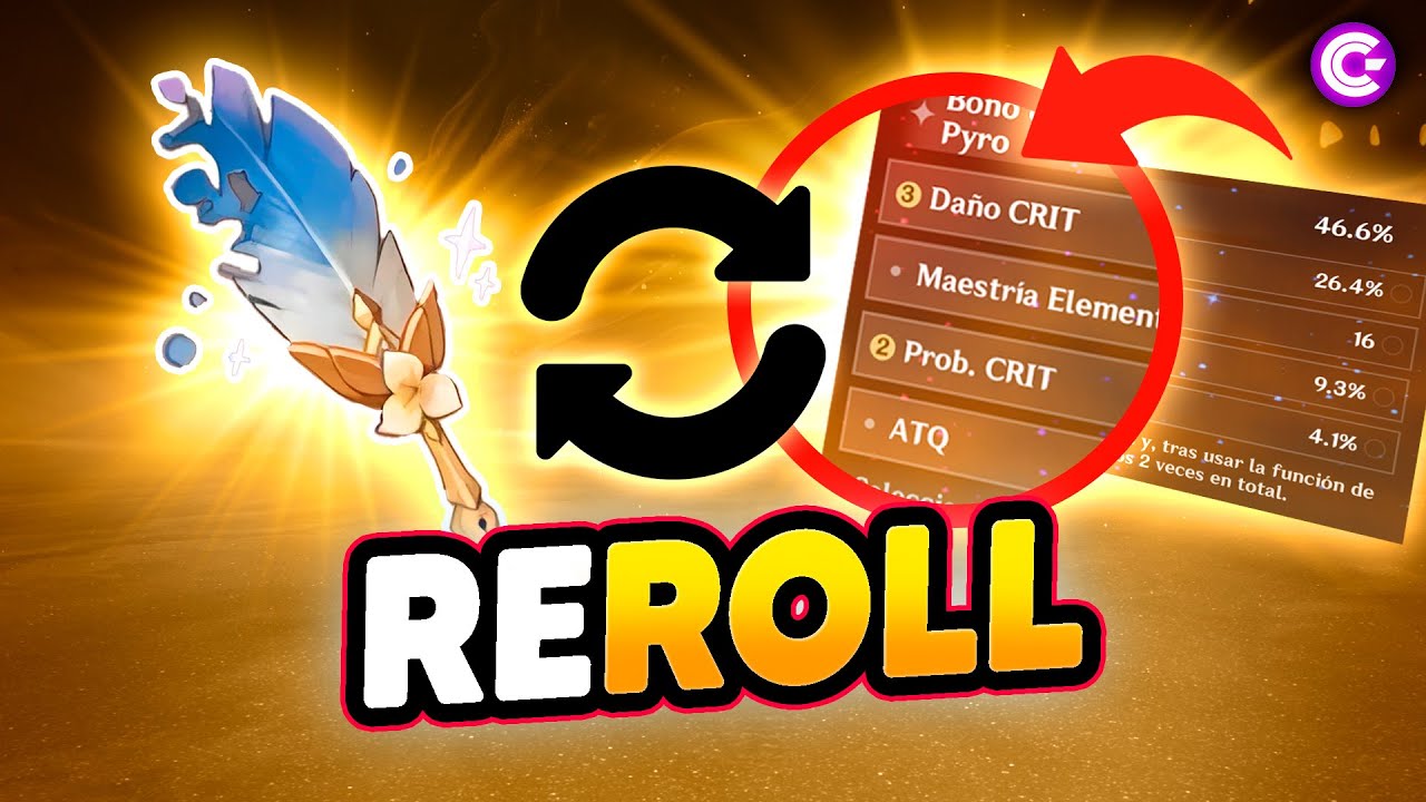 🪶Cómo REROLLEAR un ARTEFACTO 5★ perfecto - Genshin Impact