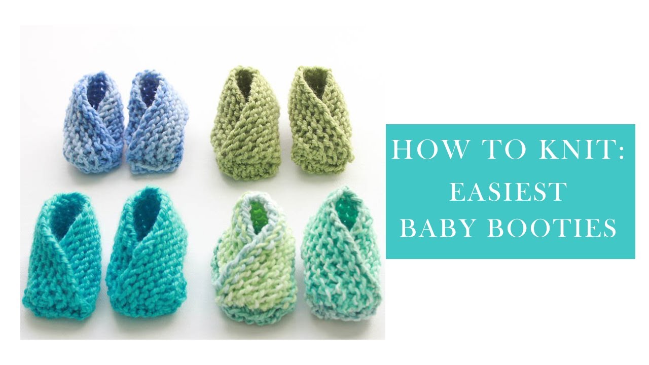 How to Knit the Easiest Baby Booties Ever!