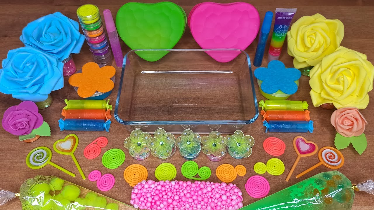 Beautiful Neon Makeup Slime Mixing - Satisfying ASMR Slime Video!