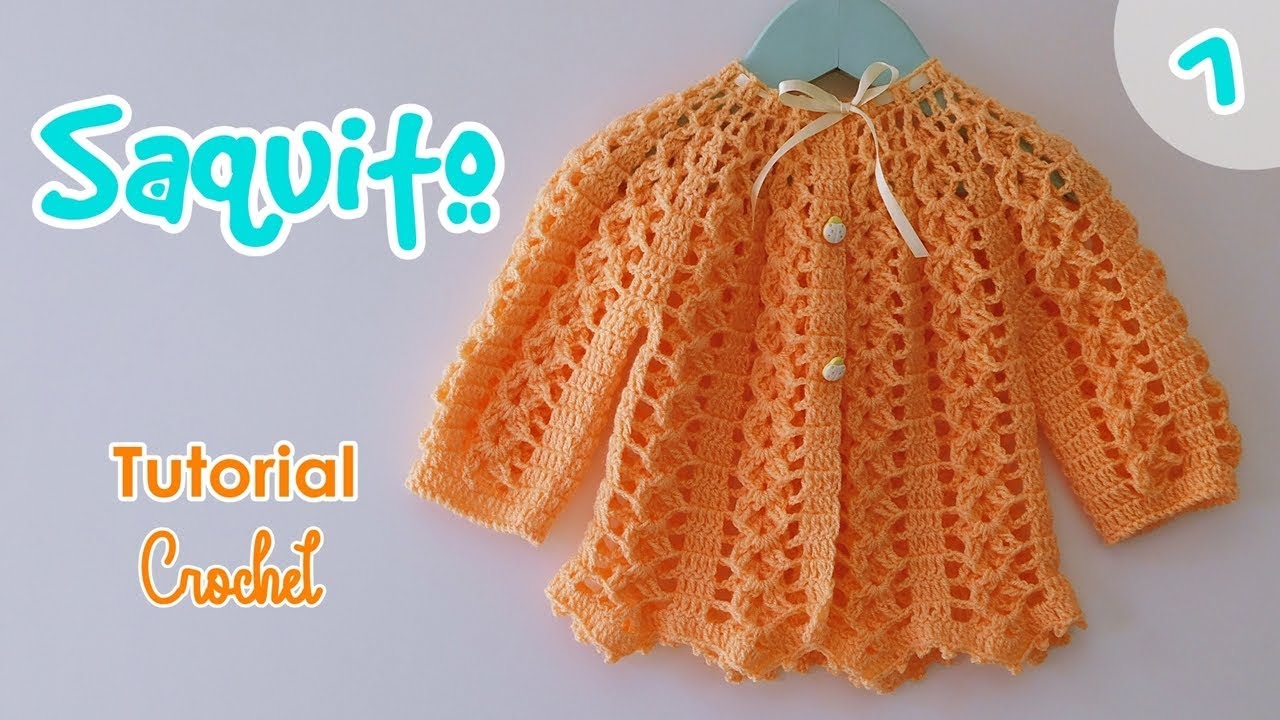 Como tejer paso a paso un saquito, chaleco a crochet - ganchillo (1/2)