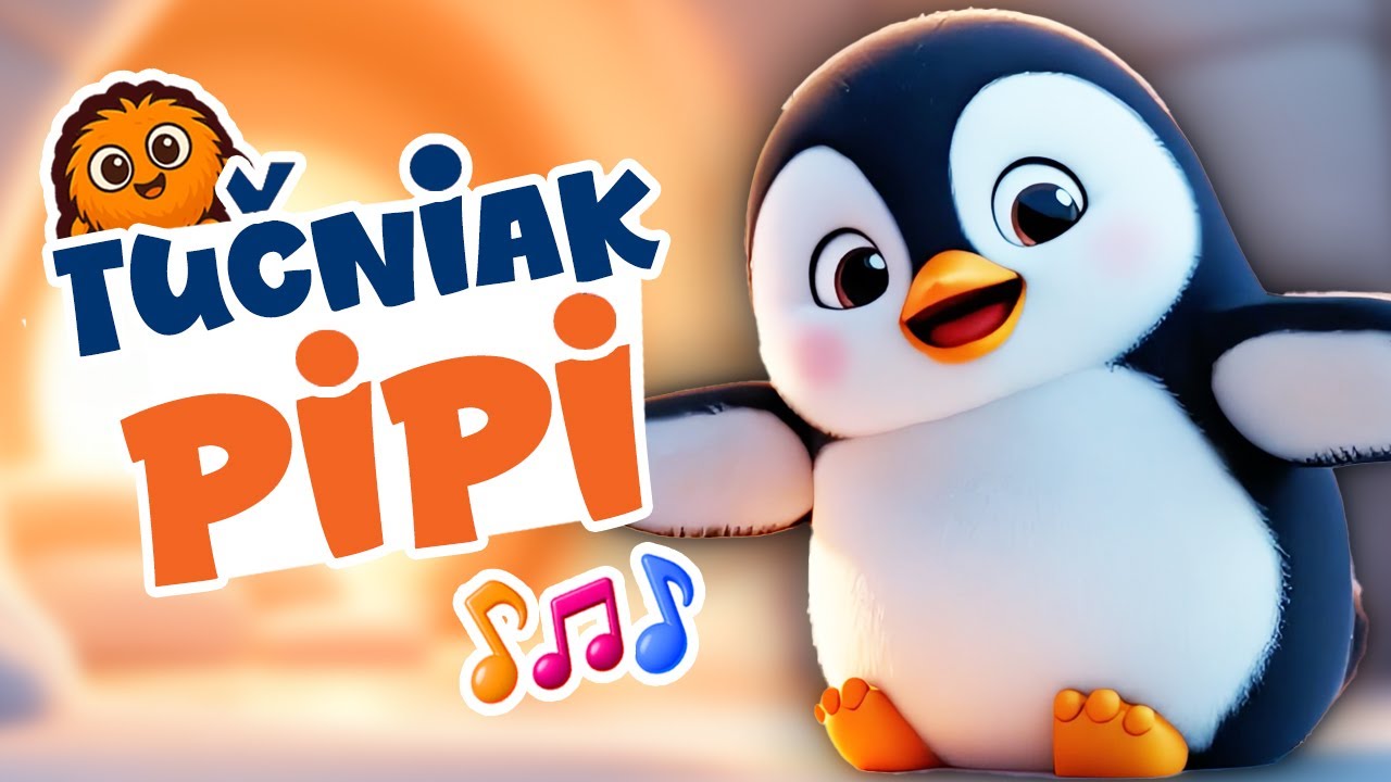 Tučniak Pipi na ľade ❄️ Ľadov&aacute; &scaron;m&yacute;kala a farebn&eacute; guličky 🐧 Vesel&eacute; zimn&eacute; Slovensk&eacute; detsk&eacute; pesničky