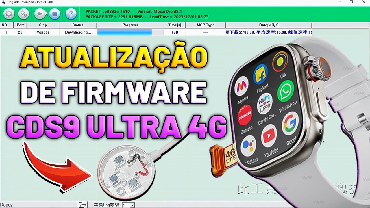 COMO ATUALIZAR A FIRMWARE E FAZER UM CABO DE DADOS PARA O SMARTWATCH CDS9 ULTRA/VWAR S9 ULTRA 4G