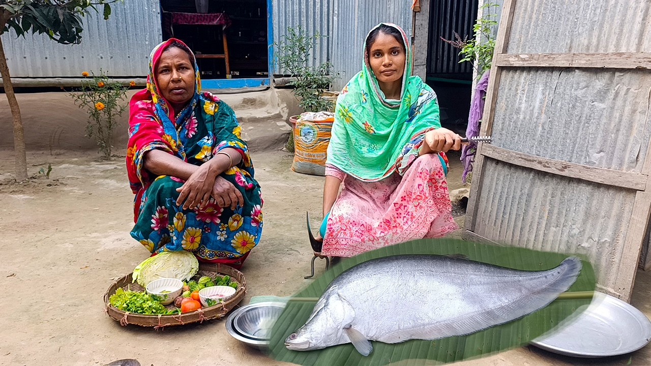 ২৯তম সেহেরির জন্য নদীর চিতল মাছ রান্না সাথে করলা ভাজির সাথে আর কি রান্না হয়েছে । River Fish Curry ।