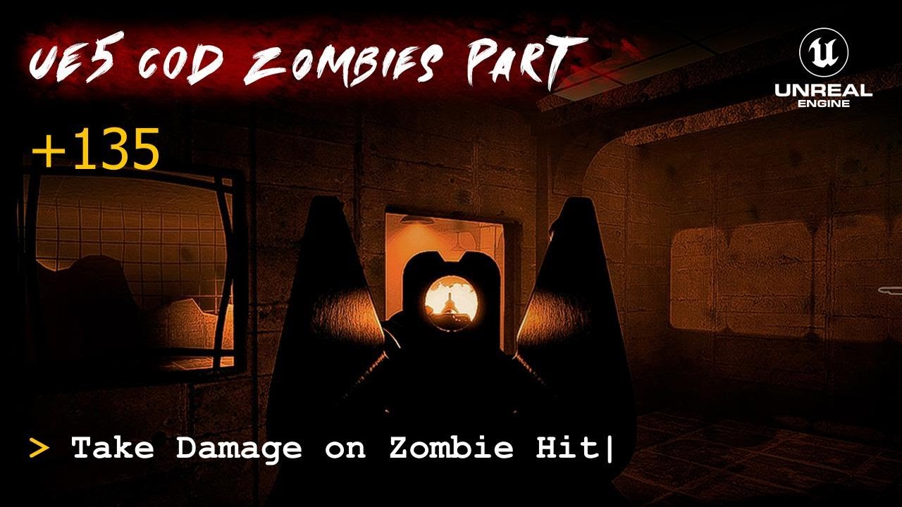 Учебное пособие по Call of Duty Zombies на UE5, часть 135: Получение урона при попадании по зомби.