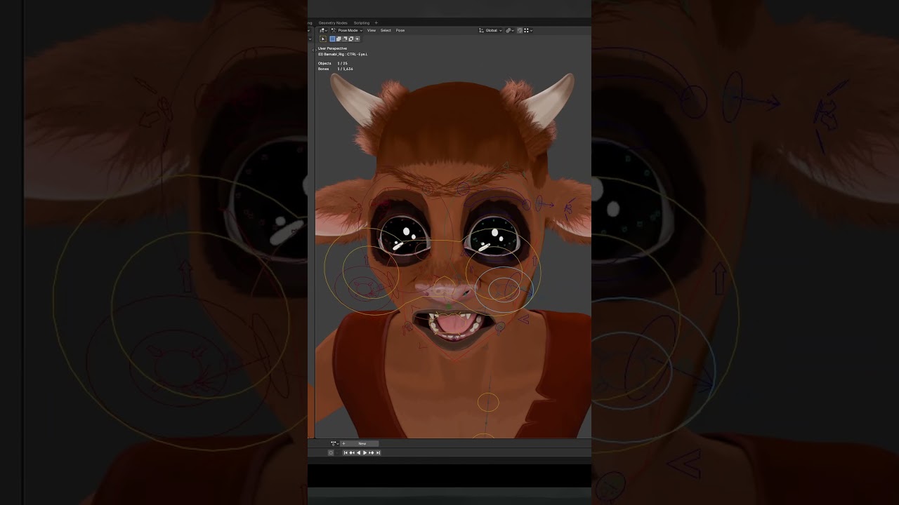 Barnabi's face rig in Blender #facerig #blender3d #3dartist