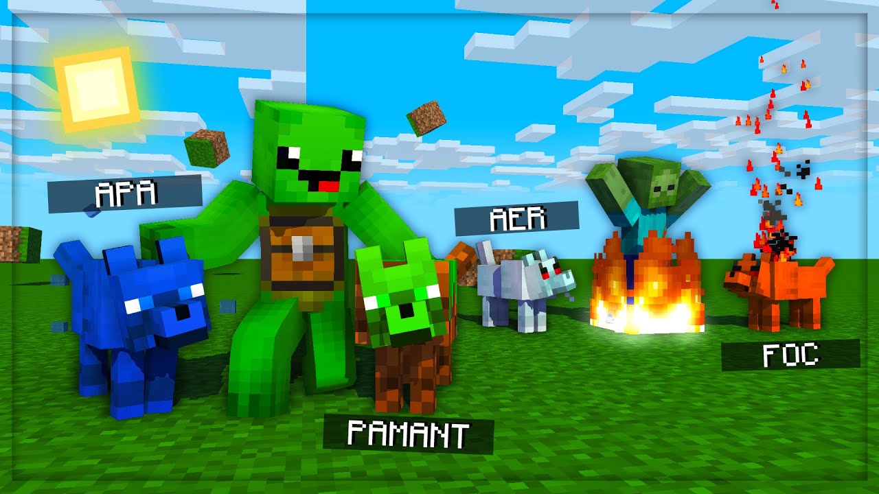 Minecraft Dar Dresez Caini Facuti Din Elemente!