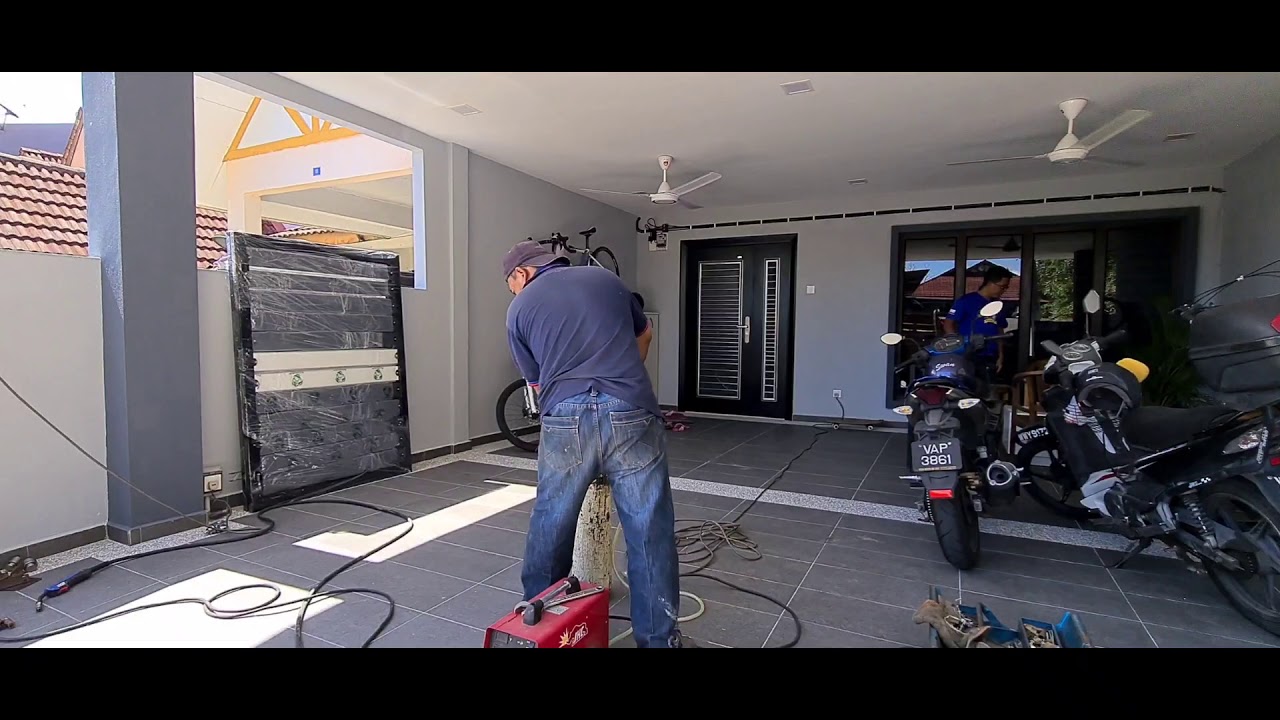 JHC MIG WELDING MACHINE | Cara Pasang Trek Railing Pagar Lipat  |Rumah Halim tokangromah.tv