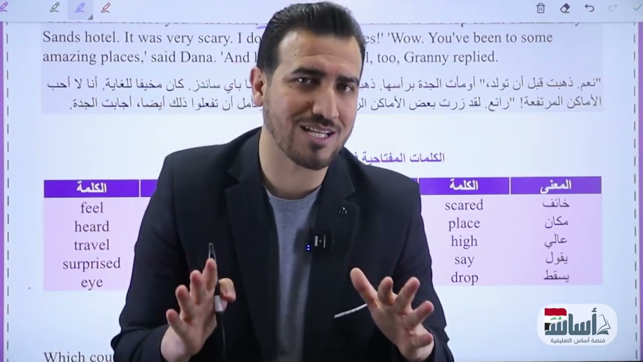 صندوق ذكريات الجدة  الوحدة الخامسة || اللغة الإنكليزية الاول المتوسط مع أ.محمد النوفلي