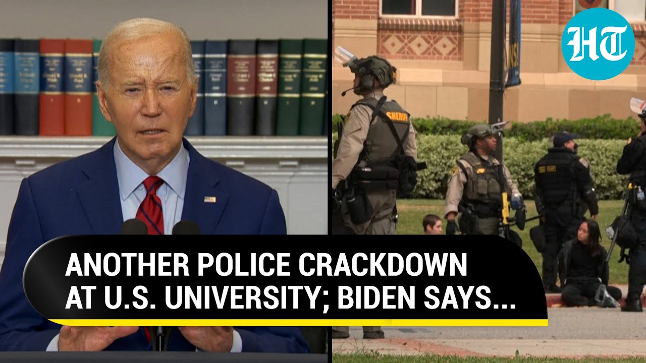 USA Anti-Israel Campus Protest: Hundreds Arrested In Police Crackdown At UCLA; Biden Reacts | Gaza