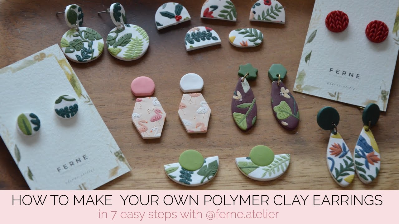 Make your own polymer clay earrings in 7 steps with @ferne.atelier