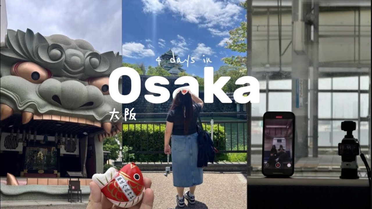 🇯🇵4 days in osaka | japan series pt.1 (osaka castle,dotonbori ,temples & cute dessert spot)🥢🥟🏯