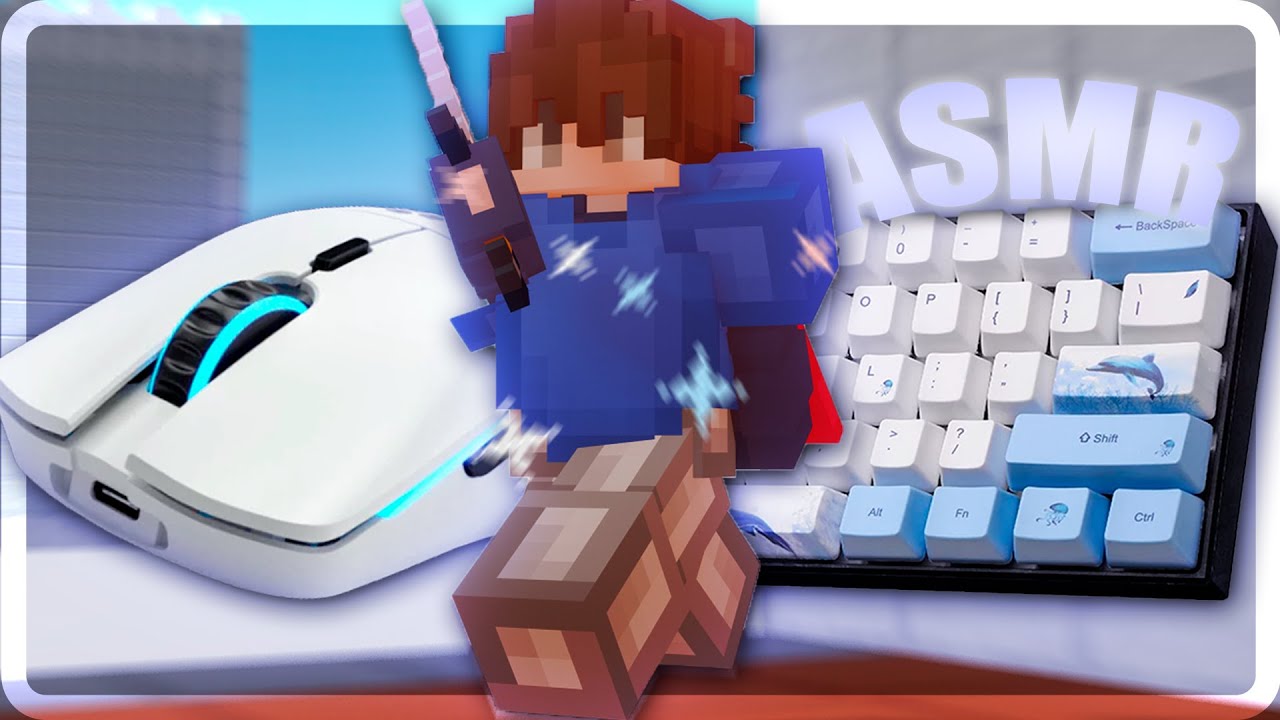 Bedwars ASMR Thocky Keyboard & Mouse Sounds | Hypixel Bedwars