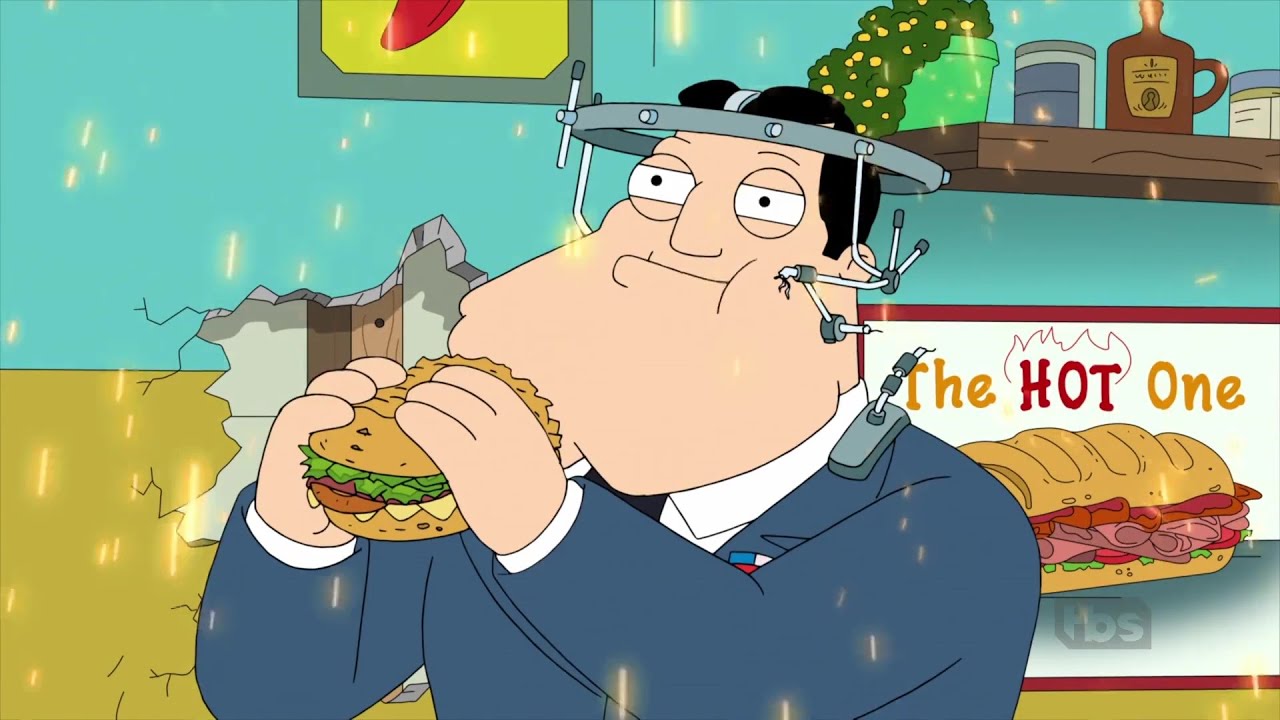 American Dad - Stan eats his sandwich