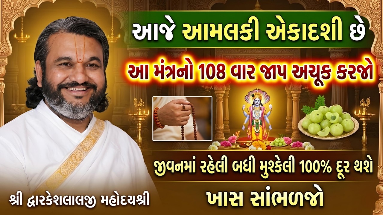 આજે આમલકી એકાદશી છે આ મંત્રનો 108 વાર જાપ કરજો જીવનમાં રહેલી બધી મુશ્કેલી 100% દૂર થશે ખાસ સાંભળજો