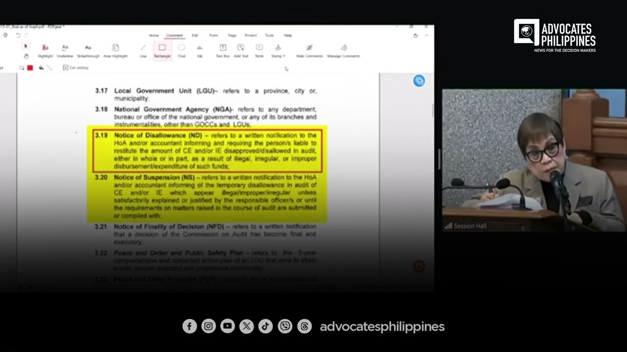 EX-COA AUDITOR WAMIL EXPLAINS AOM, NOTICE OF SUSPENSION, AND NOTICE OF DISALLOWANCE