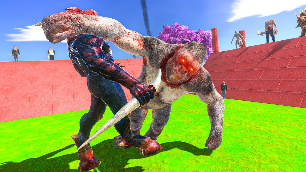 1v1v1 SUPER BATTLE MUTANT PRIMATES vs INFERNALS vs MODERN HUMANS ARBS Animal Revolt Battle Simulator