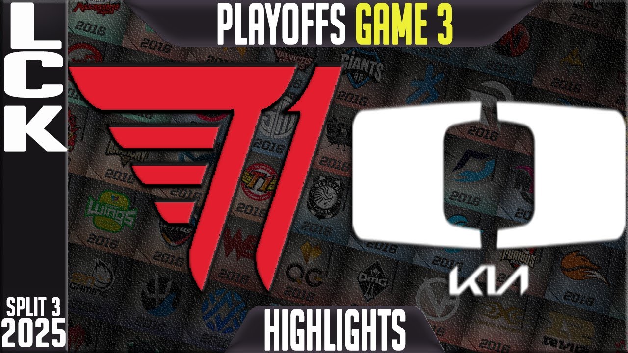 T1 vs DK | LCK Playoffs 2025 – Highlights (Game 3) | Kaza LoL Esports Highlights