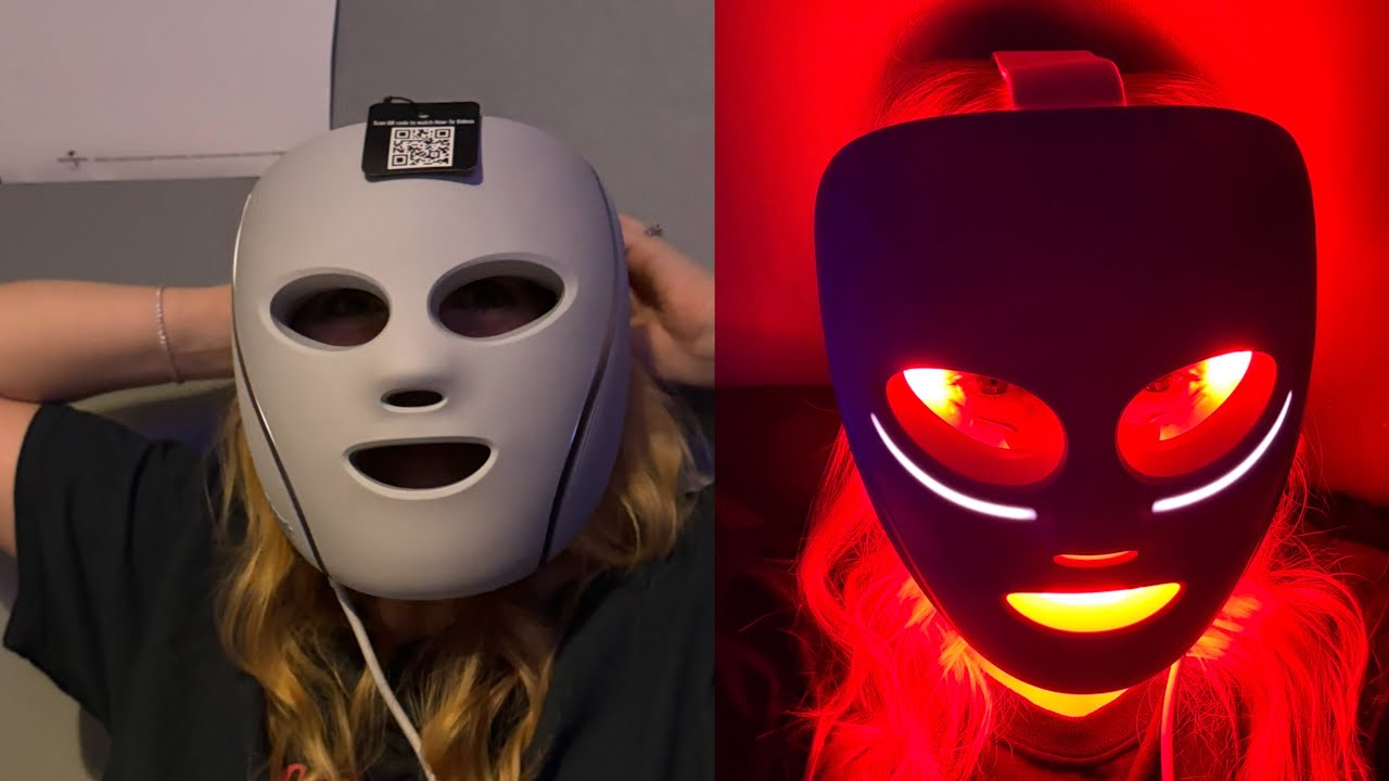 SHARK CRYOGLOW UNBOXING/ REVIEW - LED MASK - worlds first depuffing, anti-aging, blemish repair mask