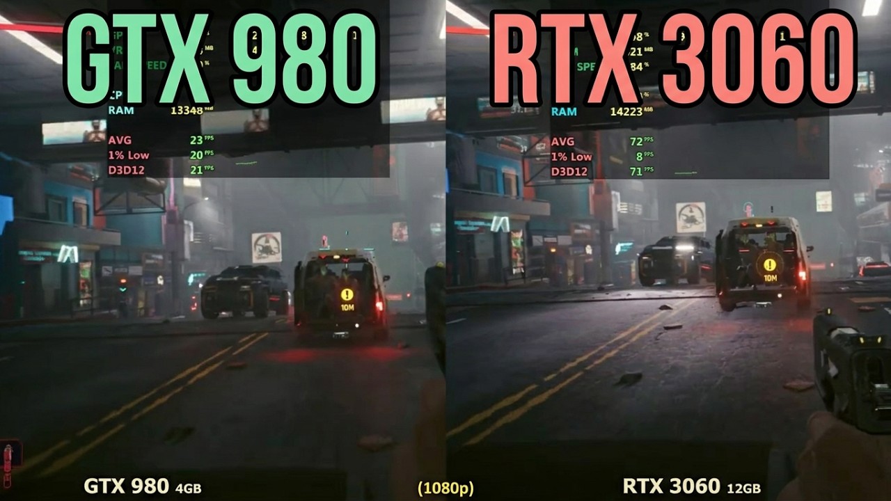 GTX 980 против RTX 3060
