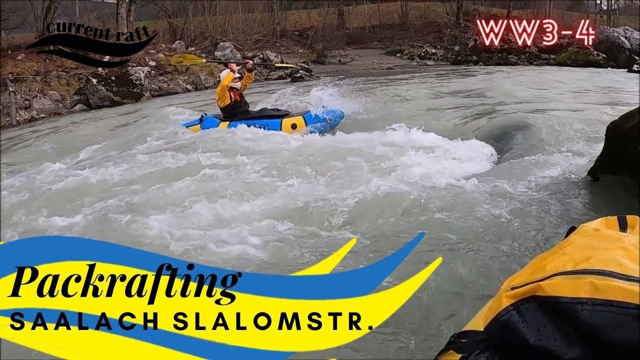 Packraft Whitewater FUN: Saalach Slalomstrecke (WW3-4) with Current-Raft