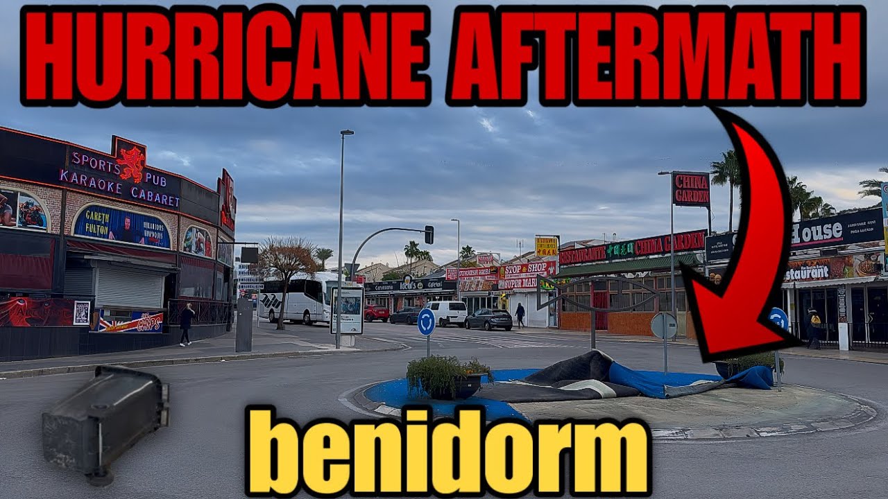 Hurricane WIND Aftermath in Benidorm! 👀⚠️🍃