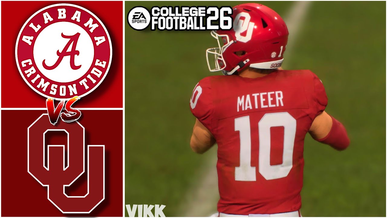 Alabama vs Oklahoma Playoff Simulation (College Football 26)