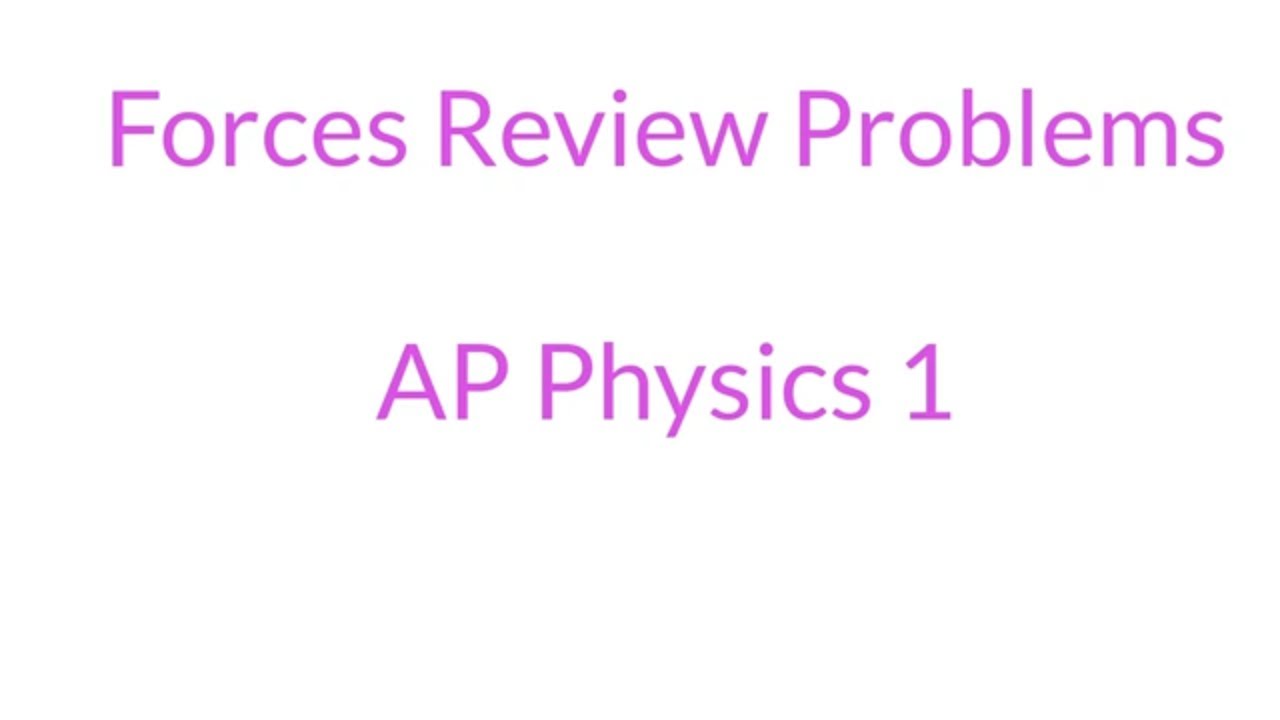 Physics Forces Review Example Problems