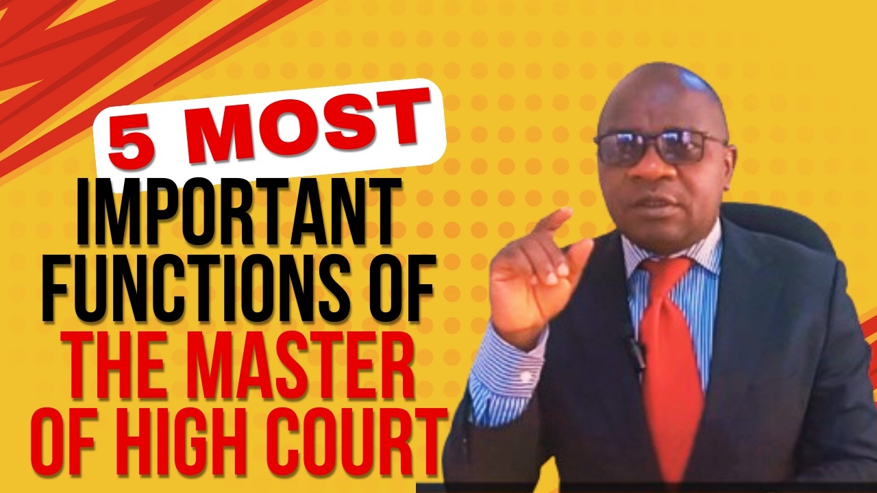 5 UNDERVALUED FUNCTIONS OF THE MASTER OF HIGH COURT OF ZIMBABWE