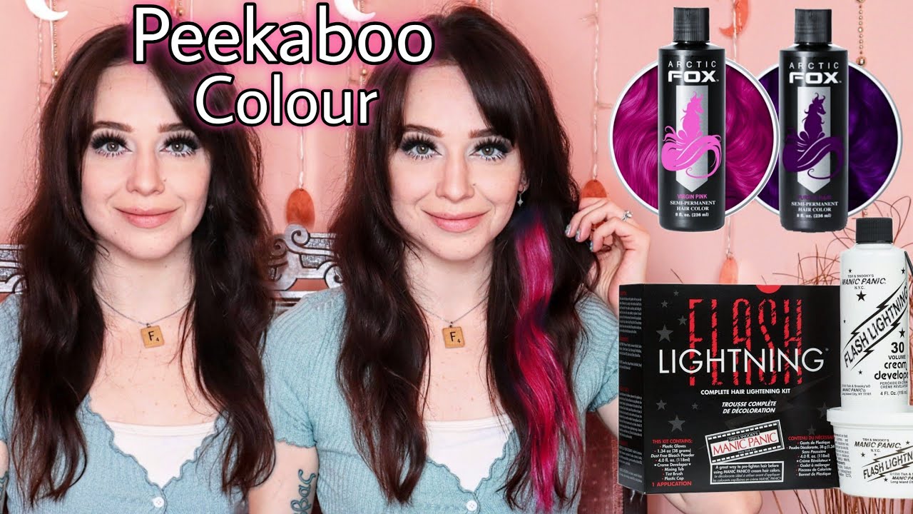 Bleaching and dying peekaboo pink hair color: Letting intrusive (@BradMondo ) thoughts win