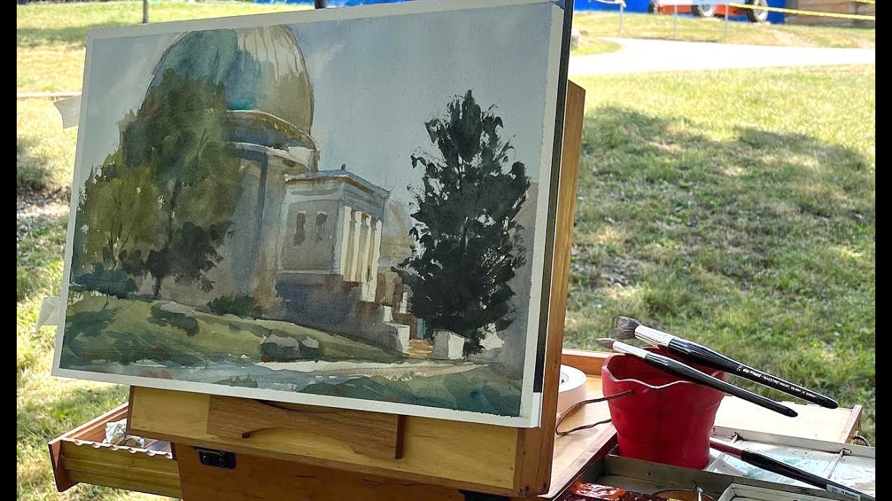The Importance of Overlap: Pittsburgh Observatory Hill Plein Air Watercolor