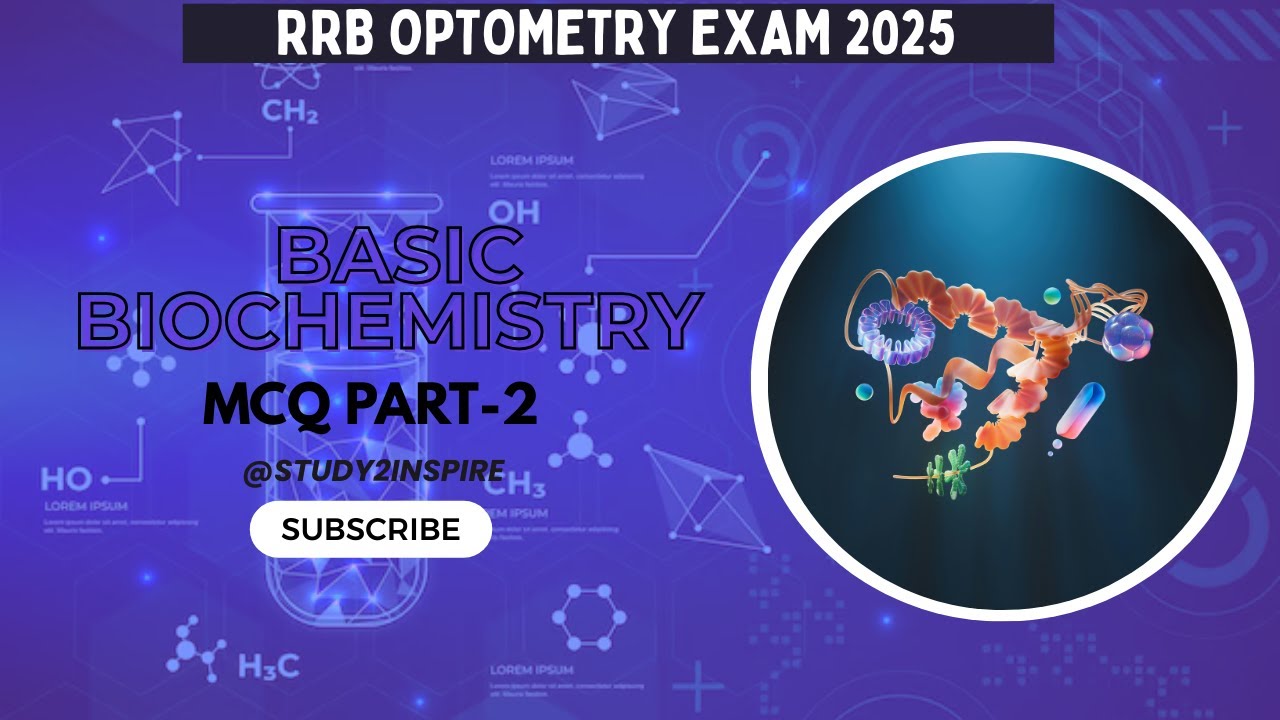 Biochemistry in optometry MCQ #rrb #rrbexam2025  #optometrycourse #eyecareexcellence #opthalmology