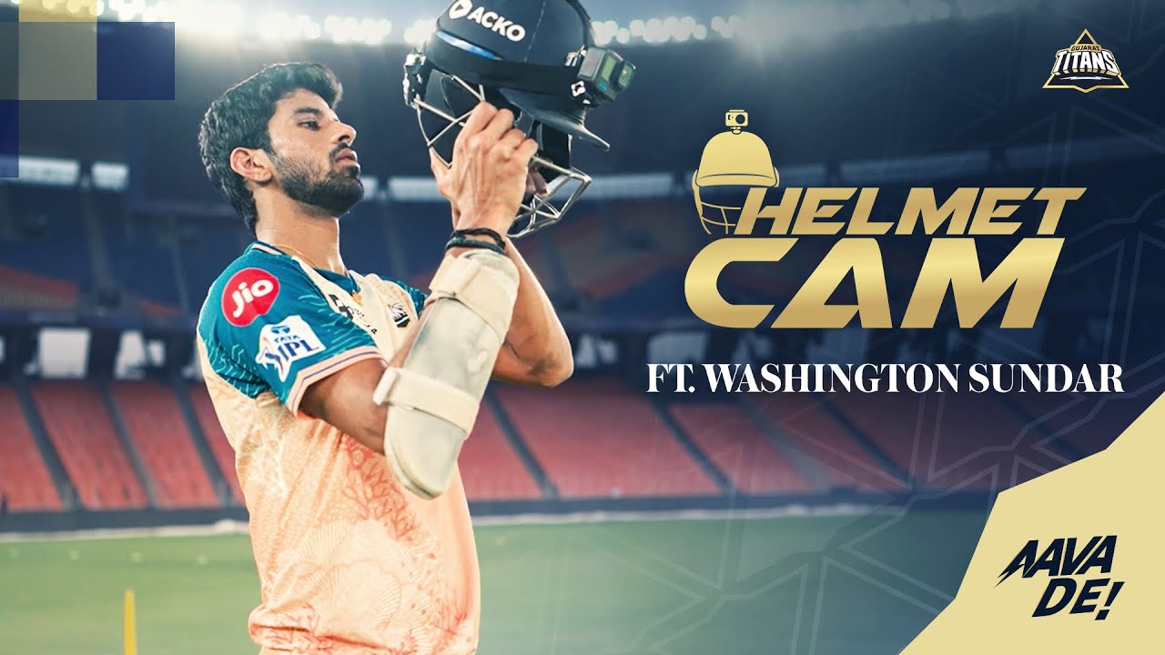 Helmet Cam ft. Washington Sundar | TATA IPL 2025 | Gujarat Titans