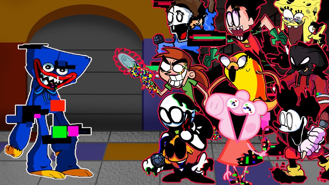 FNF - Hug Me But All Pibby Characters Sings It 🎤 (Every Turn a Different Character Sings)
